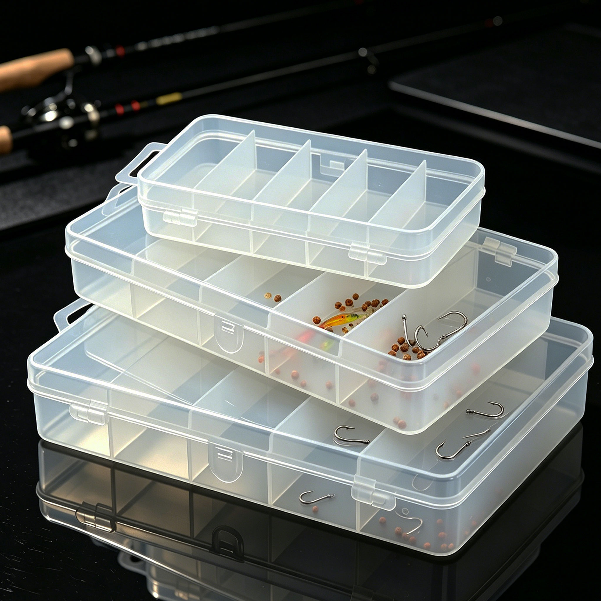 Fishing Hook Box - 1/3 Piezas, 3 Tamaños de Caja