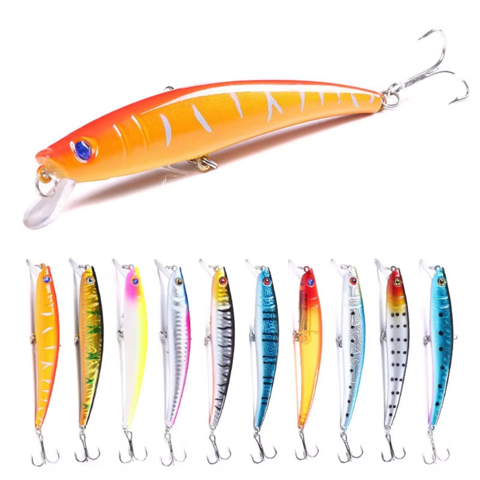 Fishing Hook Treble - Señuelo de Pesca Minnow 110mm 13g,