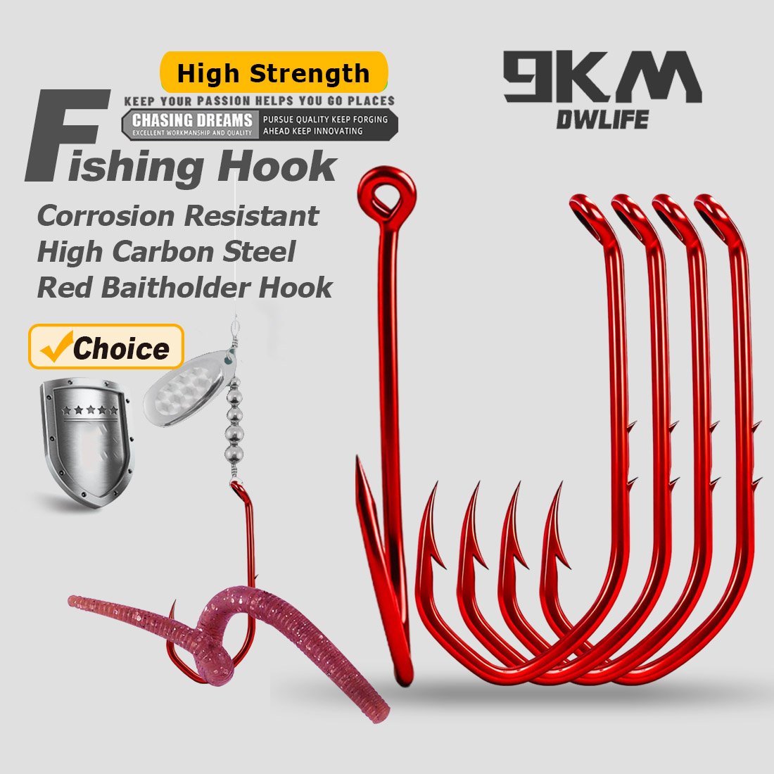 Fishing Hook Circle - Anzuelo de Pesca de 9KM, 50-100