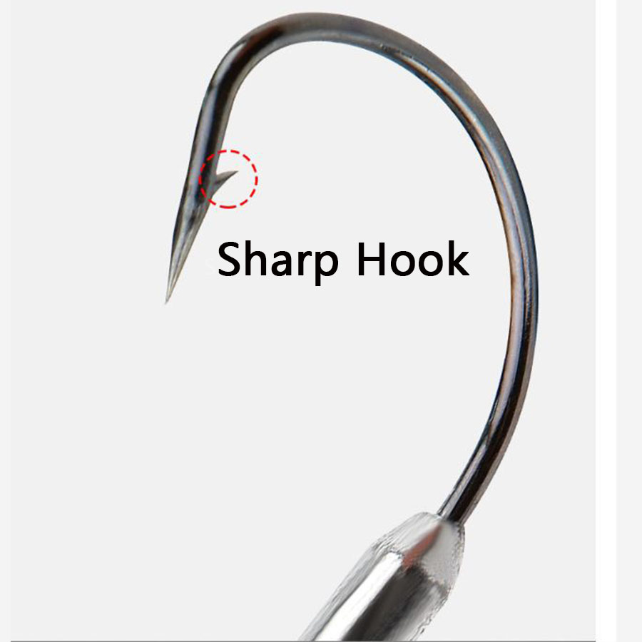 Señuelo de gusano blando de 5  - Fishing Hook Offset reseña y precio