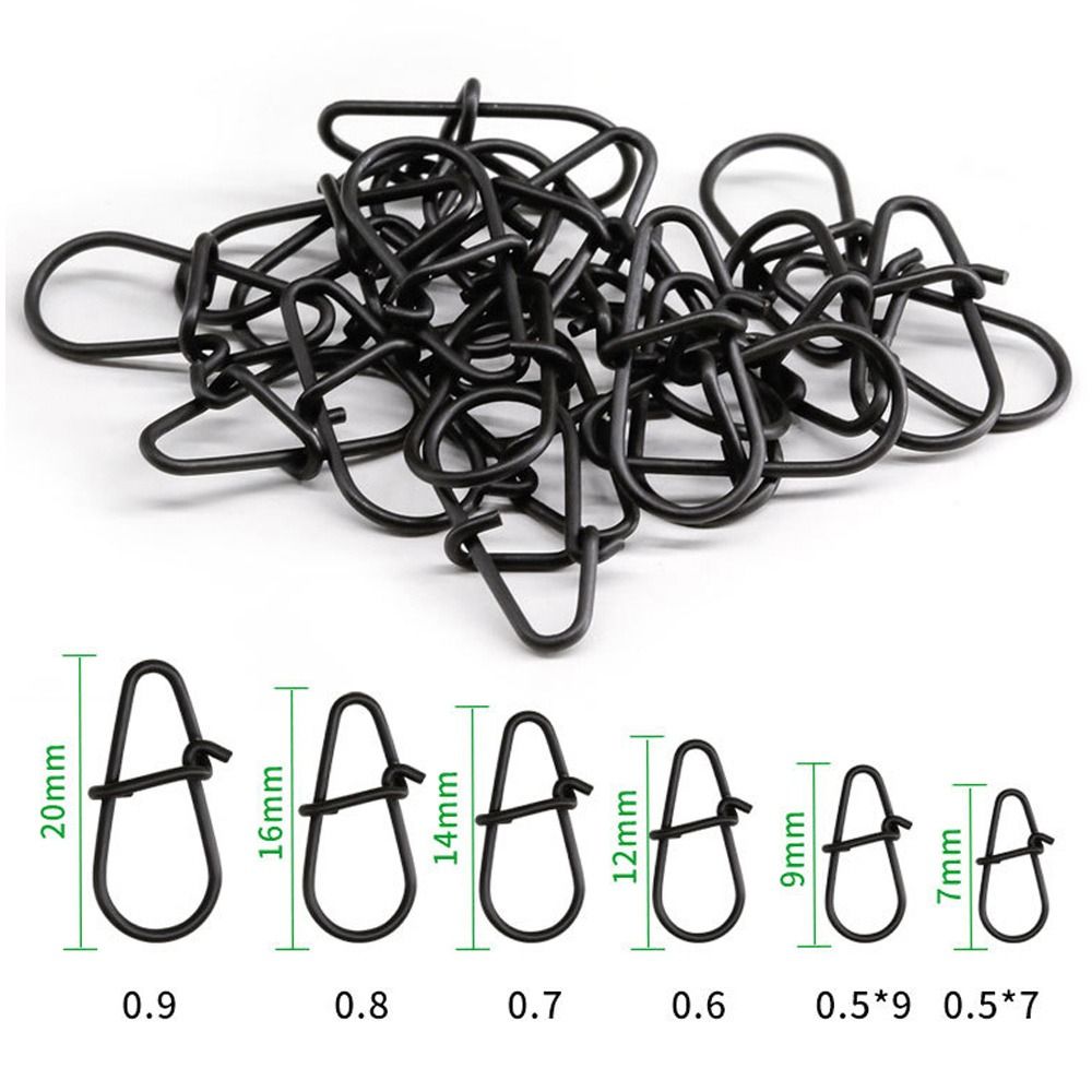 100 unids/lote negro mate Snap - Fishing Hook Box reseña y precio
