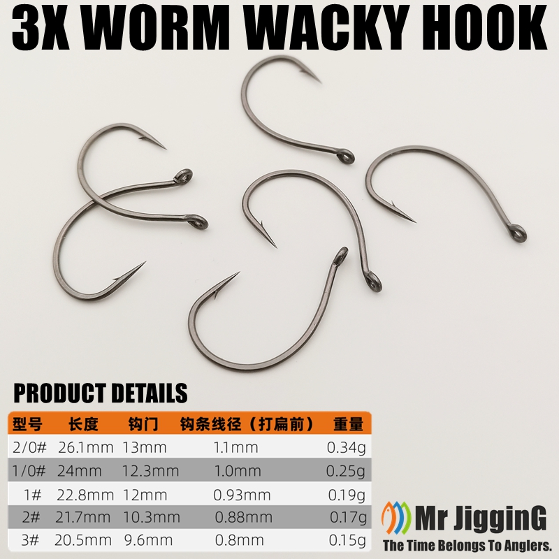 Mr JigginG-anzuelo loco súper  - Fishing Hook Offset reseña y precio