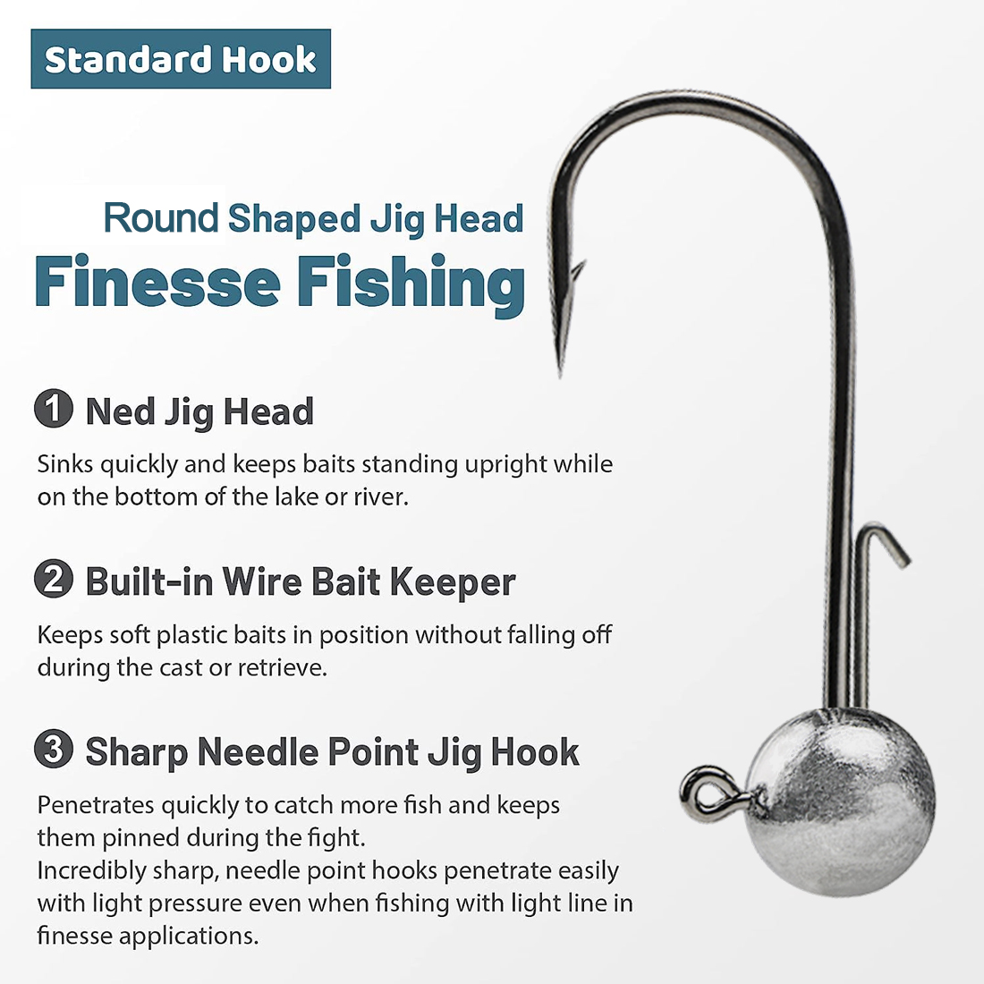 FishTrip 1 ~ 10 Uds Ned Jig He - Fishing Hook Weedless reseña y precio