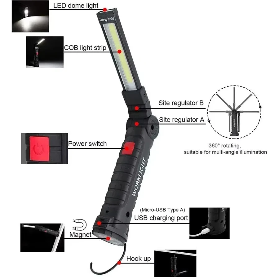 Linterna de luz de trabajo mag - Fishing Hook reseña y precio
