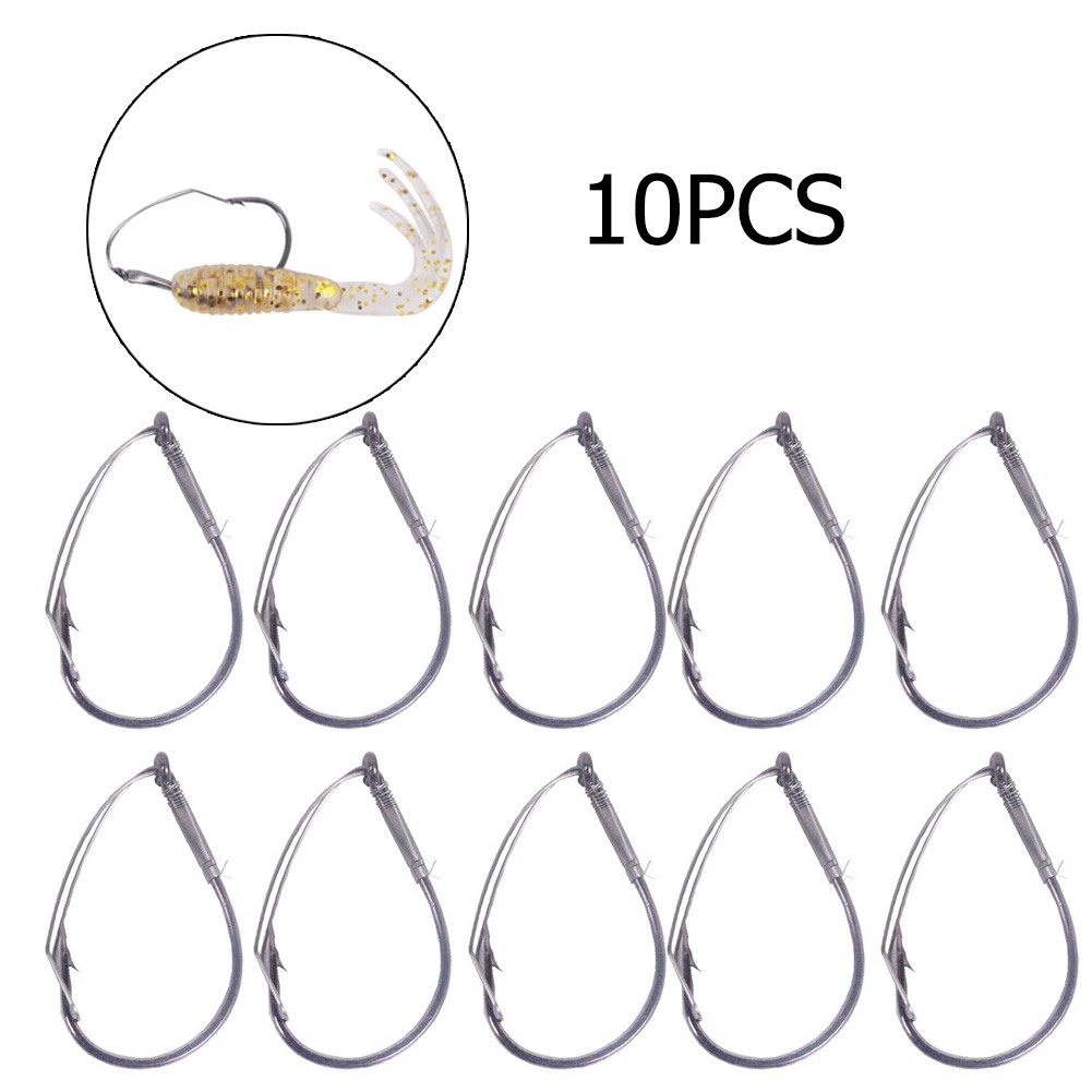 10 unids/caja de anzuelos de a - Fishing Hook Weedless reseña y precio