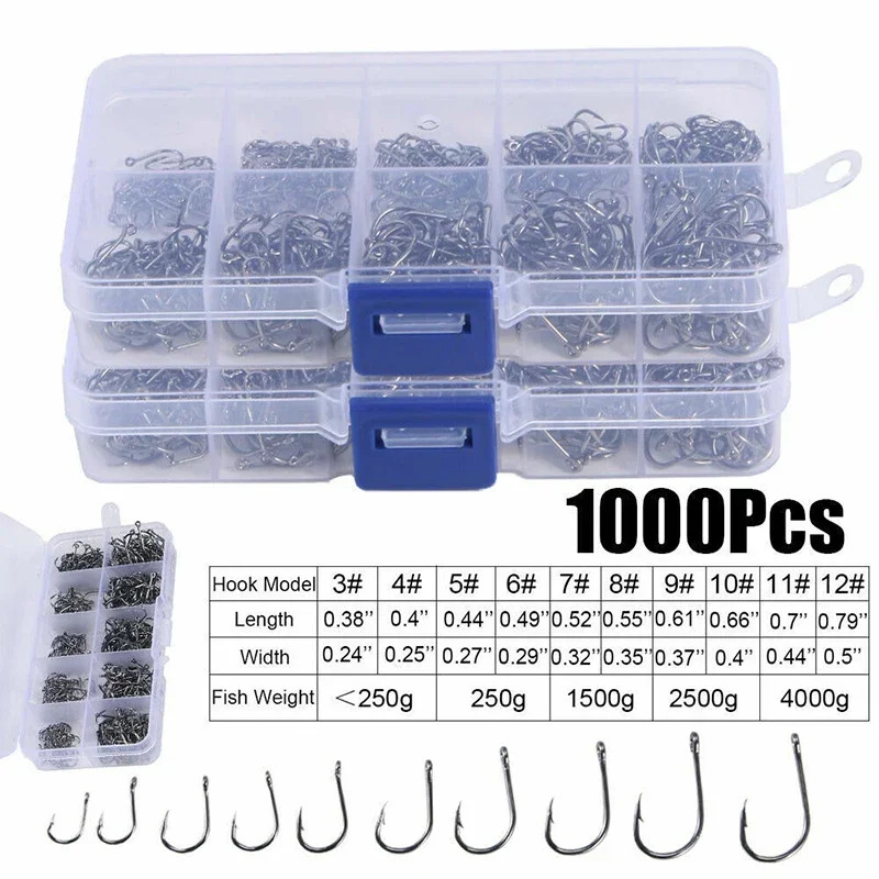 50-1600 unids/caja anzuelos de - Fishing Hook Assortment reseña y precio