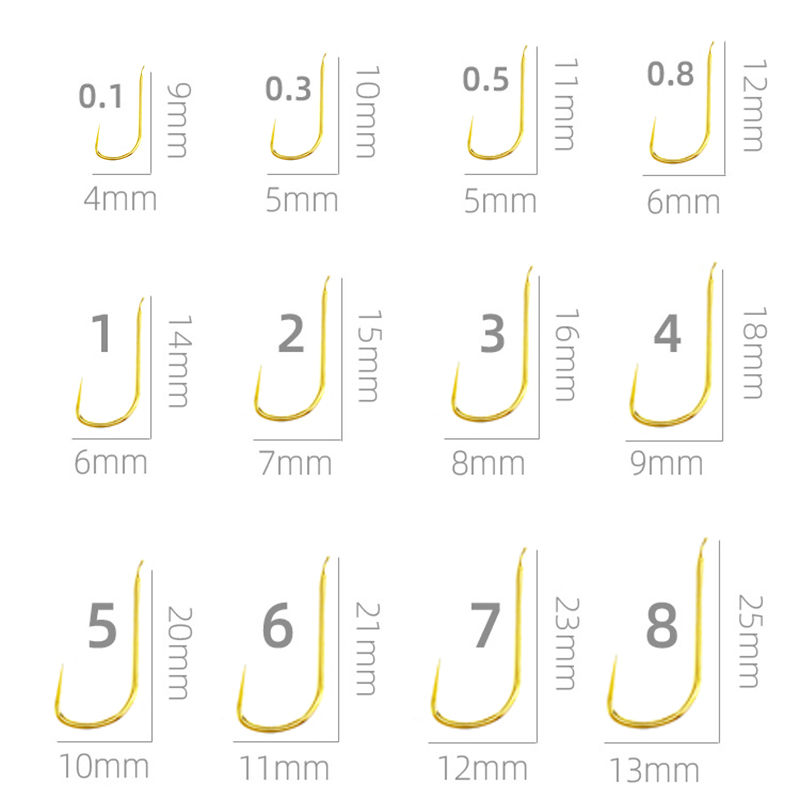 100 piezas Shinkanto sin púas  - Fishing Hook Size reseña y precio