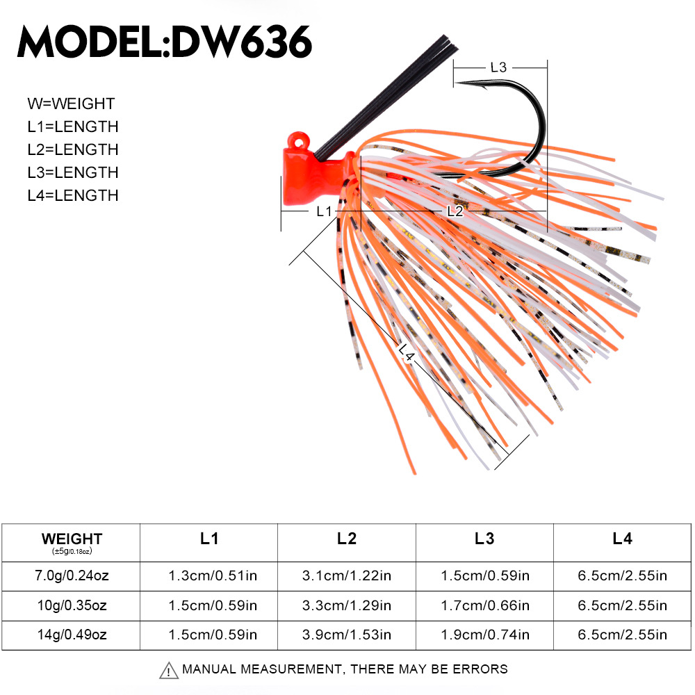 7G 10G 14G anzuelo señuelo de  - Fishing Hook Weedless reseña y precio